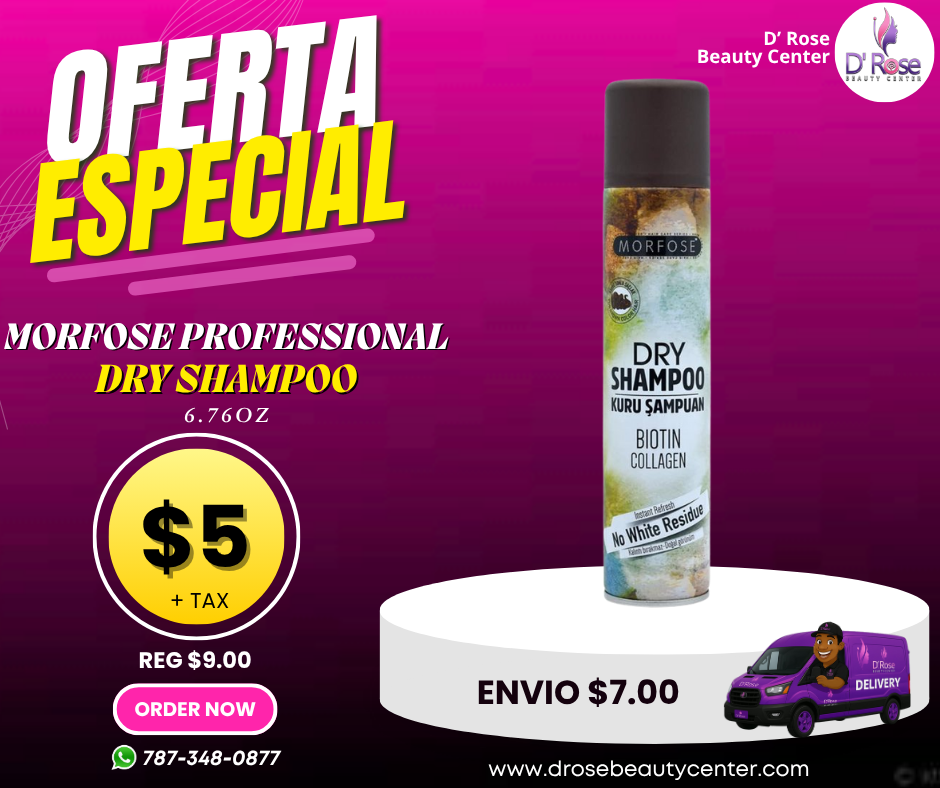🌟 MORFOSE PROFESSIONAL DRY SHAMPOO FOR BROWN COLOR 6.76OZ (MDSBC)