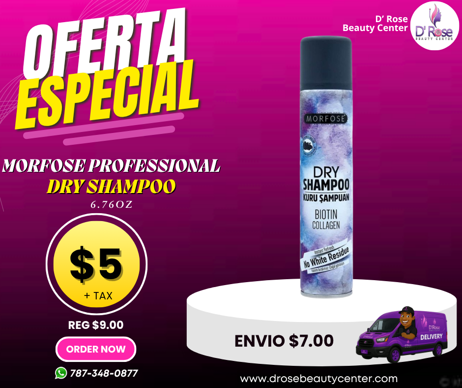 🌟 MORFOSE PROFESSIONAL DRY SHAMPOO FOR DARK HAIR COLOR 6.76OZ (MDSDH)
