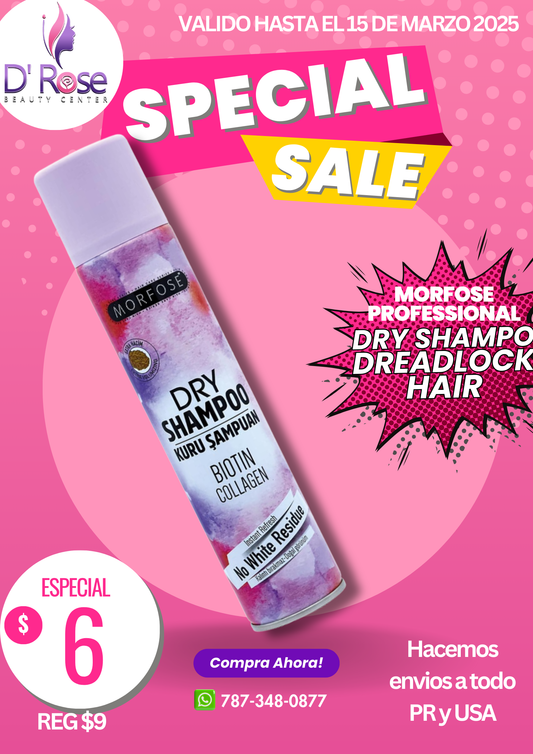 MORFOSE PROFESSIONAL DRY SHAMPOO FOR EXTRA VOLUME HAIR COLOR 6.76OZ MDSEV