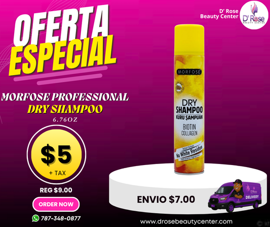 🌟 MORFOSE PROFESSIONAL DRY SHAMPOO FOR LIGHT HAIR COLOR 6.76OZ (MDSLC)