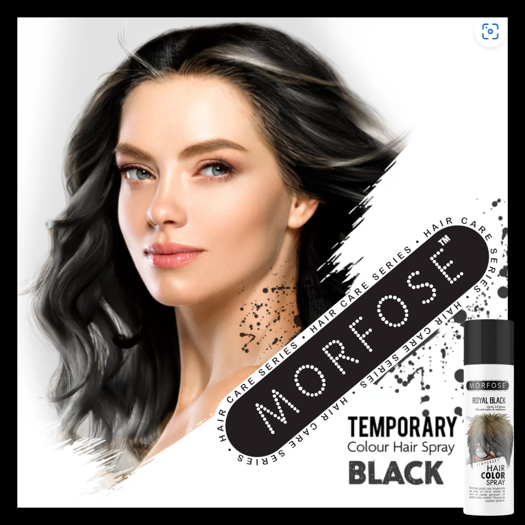 🖤 MORFOSE PROFESSIONAL HAIR COLOR SPRAY BLACK 5.07OZ (MGMSB1)