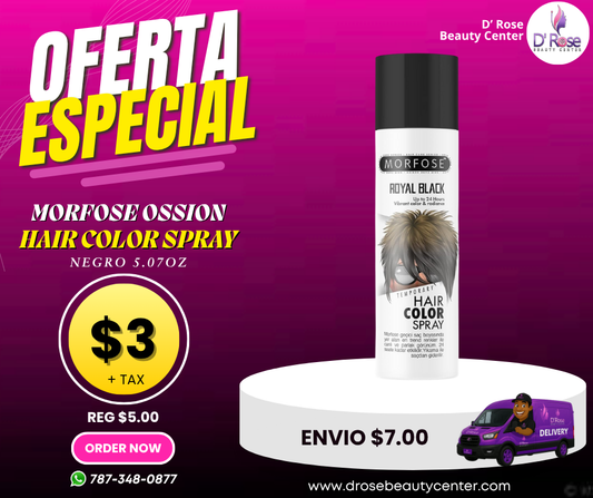 🖤 MORFOSE PROFESSIONAL HAIR COLOR SPRAY BLACK 5.07OZ (MGMSB1)