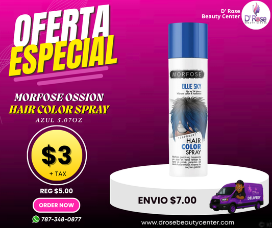 💙 MORFOSE PROFESSIONAL HAIR COLOR SPRAY BLUE 5.07OZ (MGMSB2)