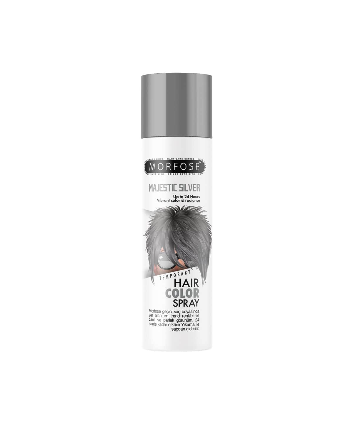 ⚪ MORFOSE PROFESSIONAL HAIR COLOR SPRAY SILVER 5.07OZ (MGMSG)
