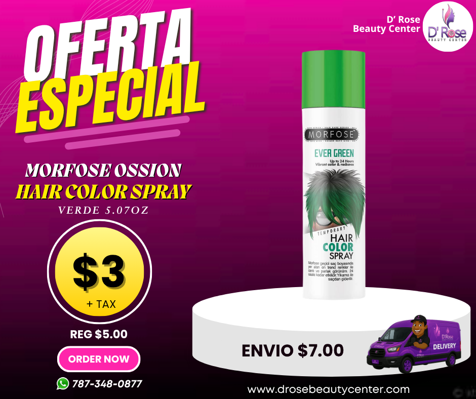 💚 MORFOSE PROFESSIONAL HAIR COLOR SPRAY GREEN 5.07OZ (MGMSG2)