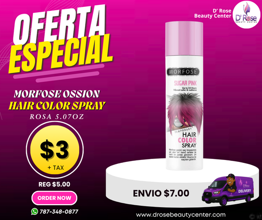 💗 MORFOSE PROFESSIONAL HAIR COLOR SPRAY PINK 5.07OZ (MGMSP1)