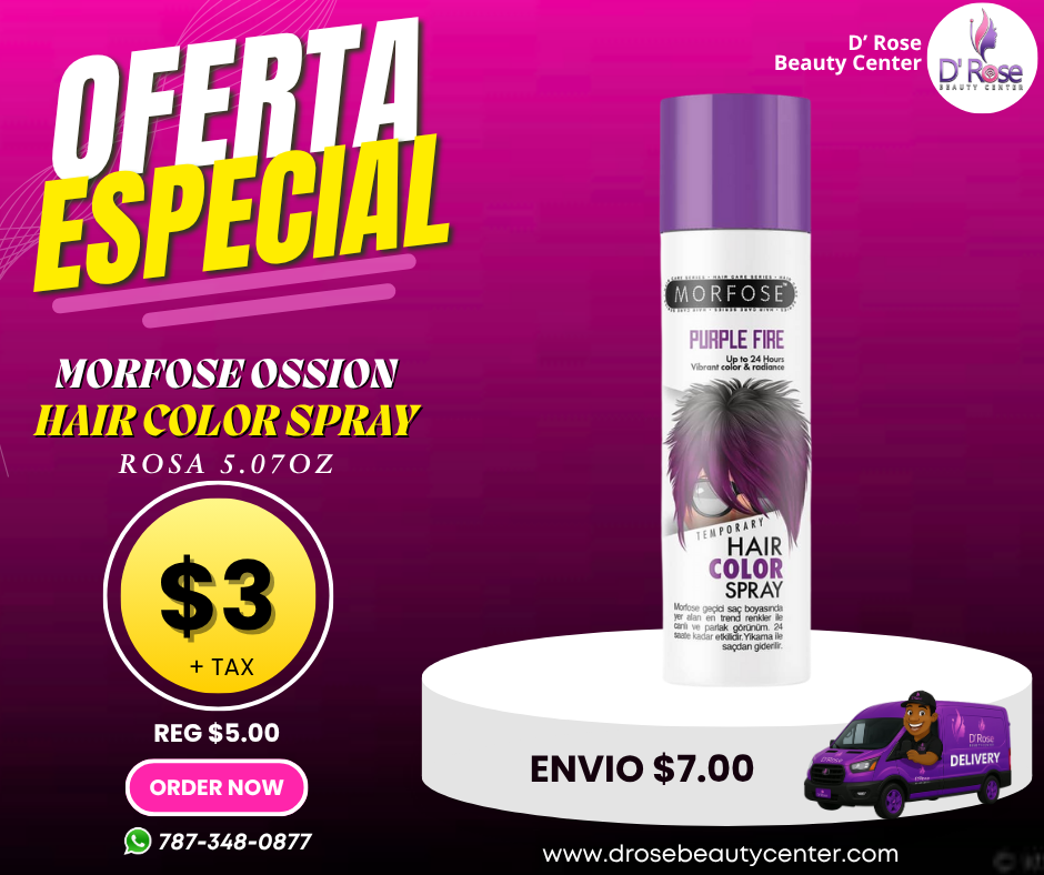 💜 MORFOSE PROFESSIONAL HAIR COLOR SPRAY PURPLE 5.07OZ (MGMSP2)