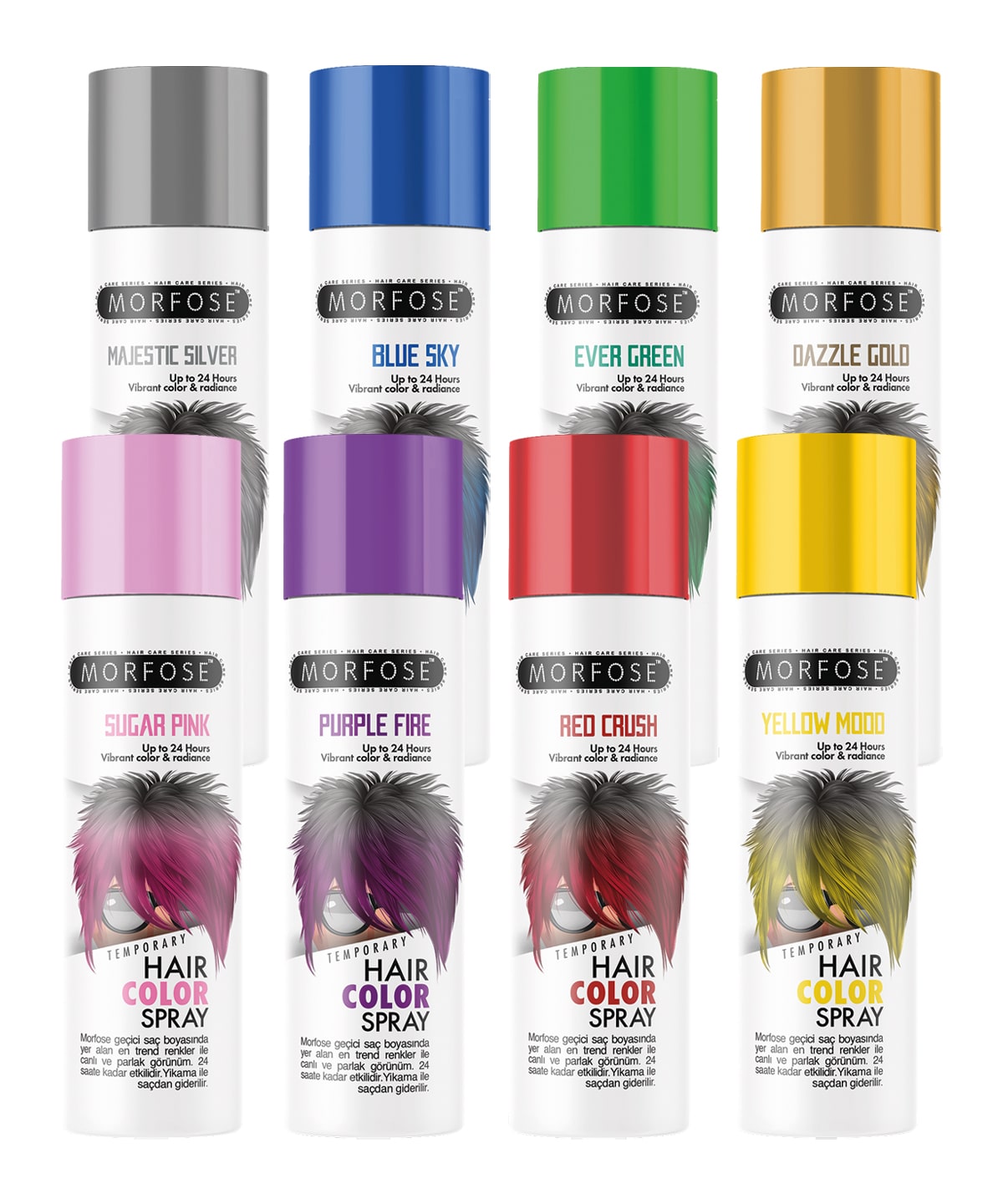 MORFOSE PROFESSIONAL HAIR COLOR SPRAY PINK 5.07OZ MGMSP1