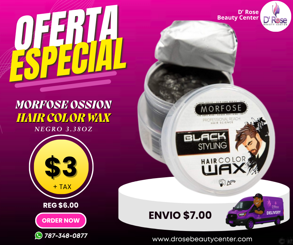 🌟 MORFOSE PROFESSIONAL HAIR COLOR WAX BLACK 3.38OZ (MHCWB1)