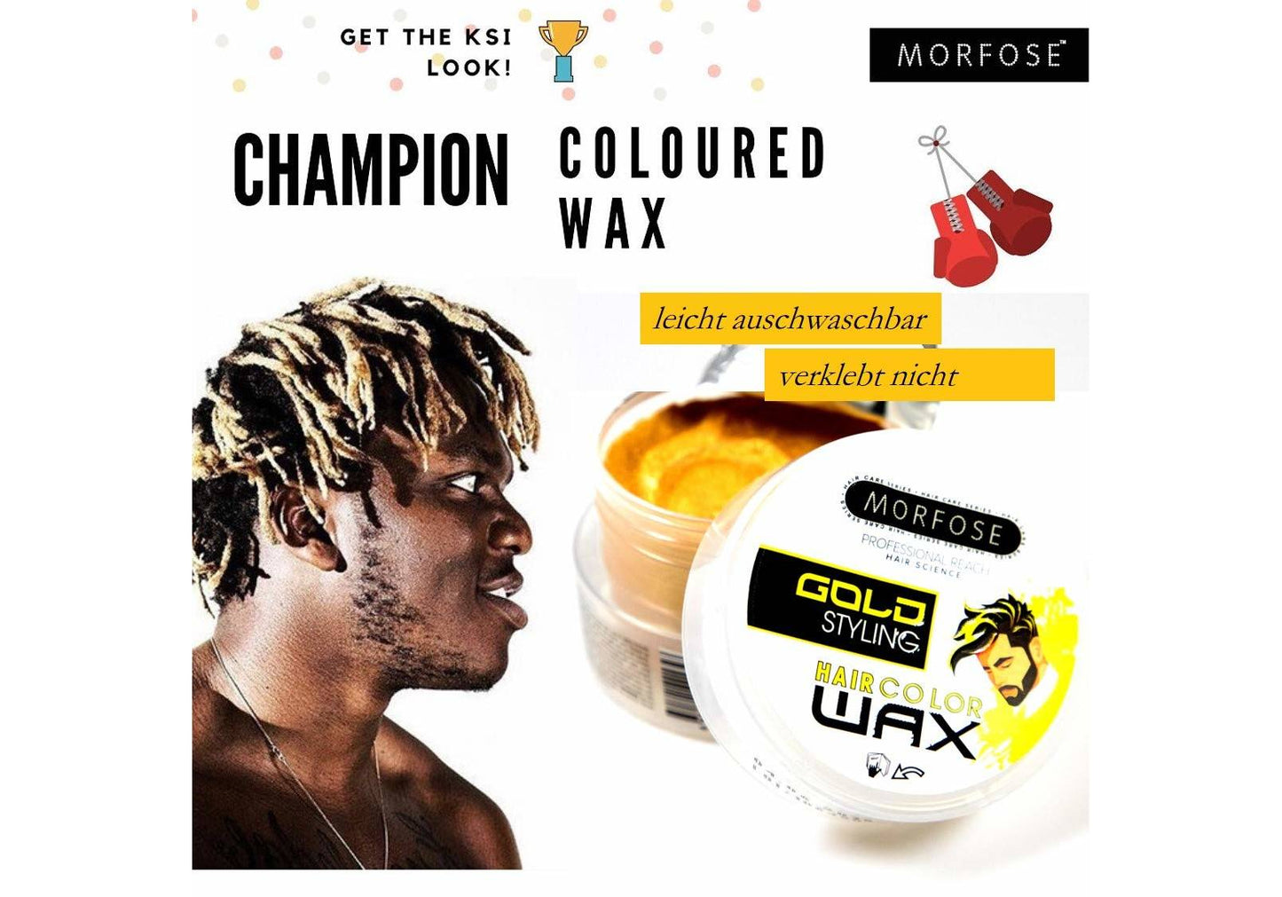 🌟 MORFOSE PROFESSIONAL HAIR COLOR WAX GOLD 3.38OZ (MHCWG)