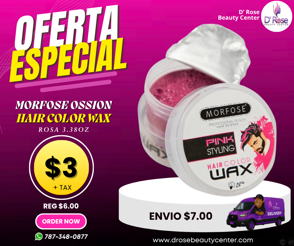 🌸 MORFOSE PROFESSIONAL HAIR COLOR WAX PINK 3.38OZ (MHCWP)