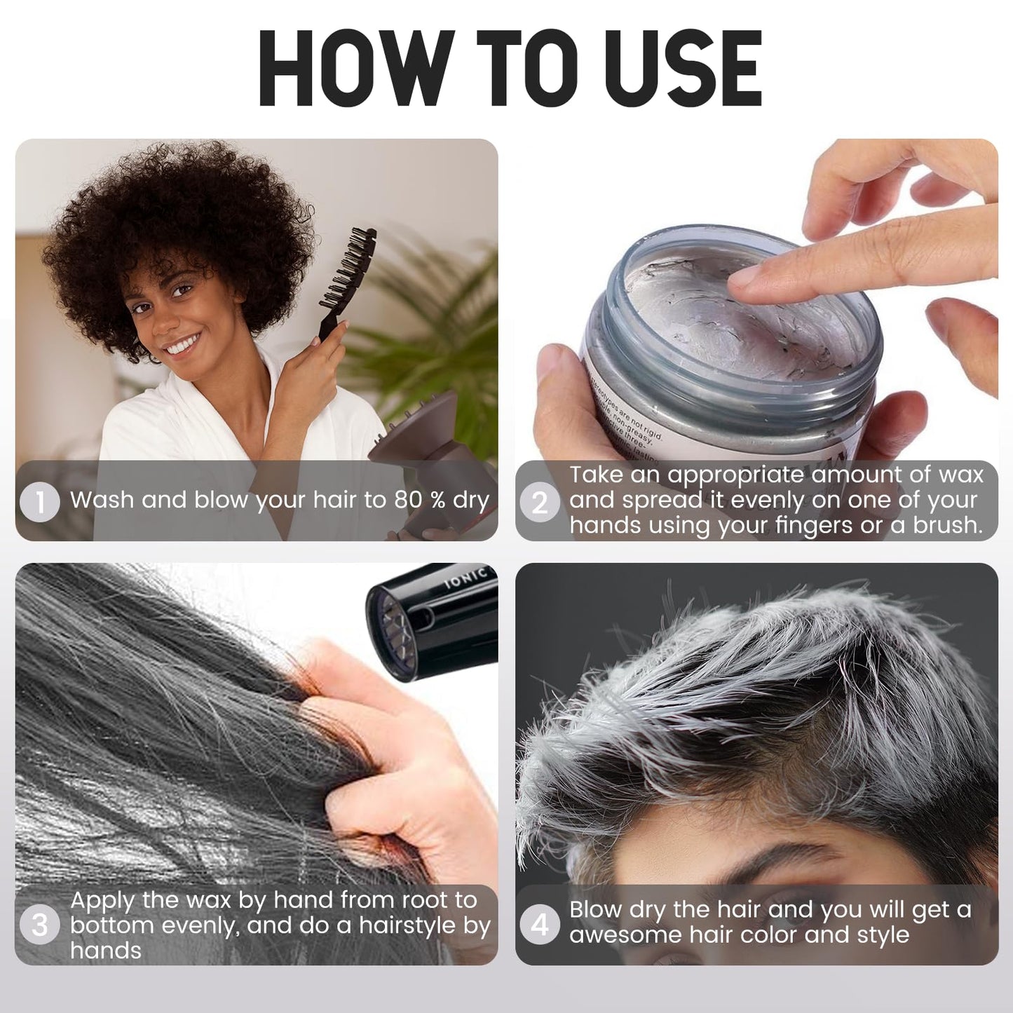 ⚡ MORFOSE PROFESSIONAL HAIR COLOR WAX SILVER 3.38OZ (MHCWS)