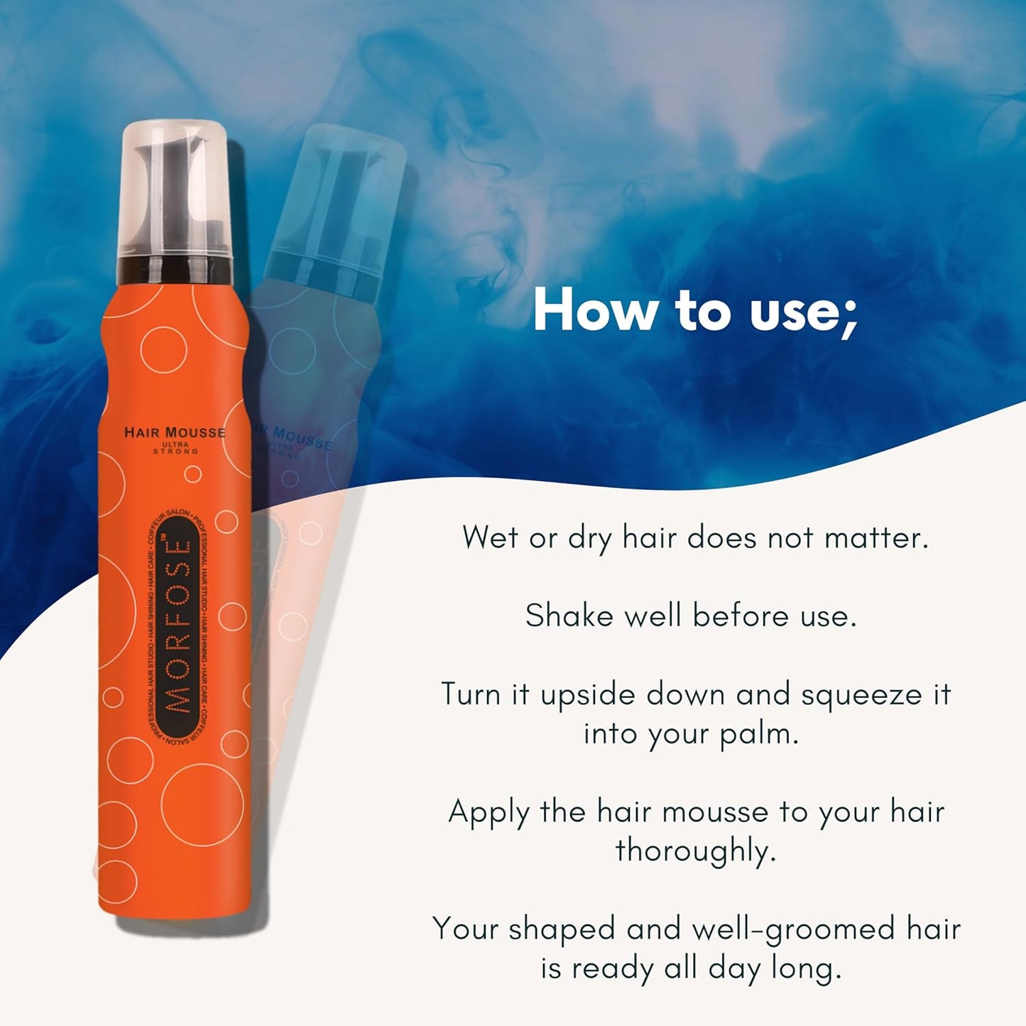 💨 MORFOSE PROFESSIONAL HAIR MOUSSE ULTRA STRONG 6.76OZ (MHMUS)