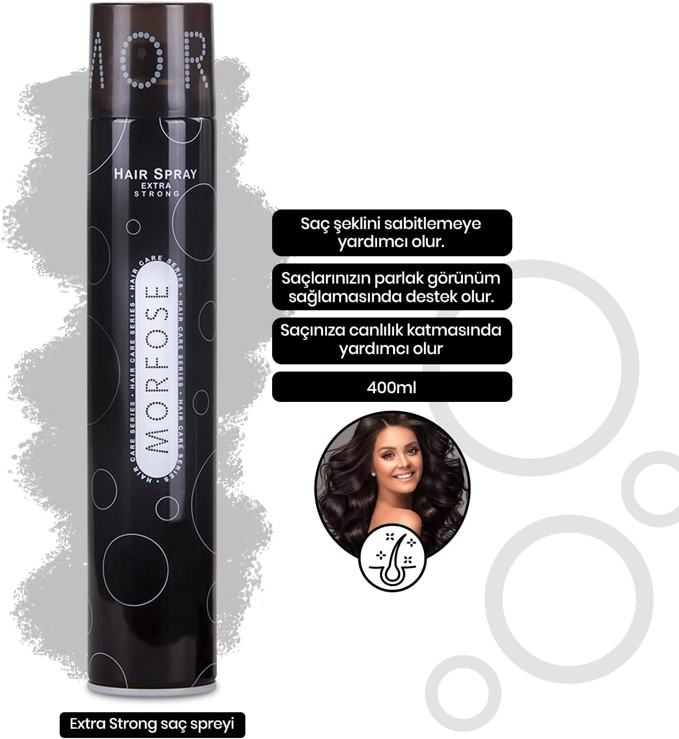 💨 MORFOSE PROFESSIONAL EXTRA STRONG HAIR SPRAY 8.45OZ (MHSES2)