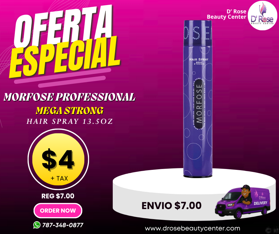 💨 MORFOSE PROFESSIONAL MEGA STRONG HAIR SPRAY 13.5OZ (MHSMS)