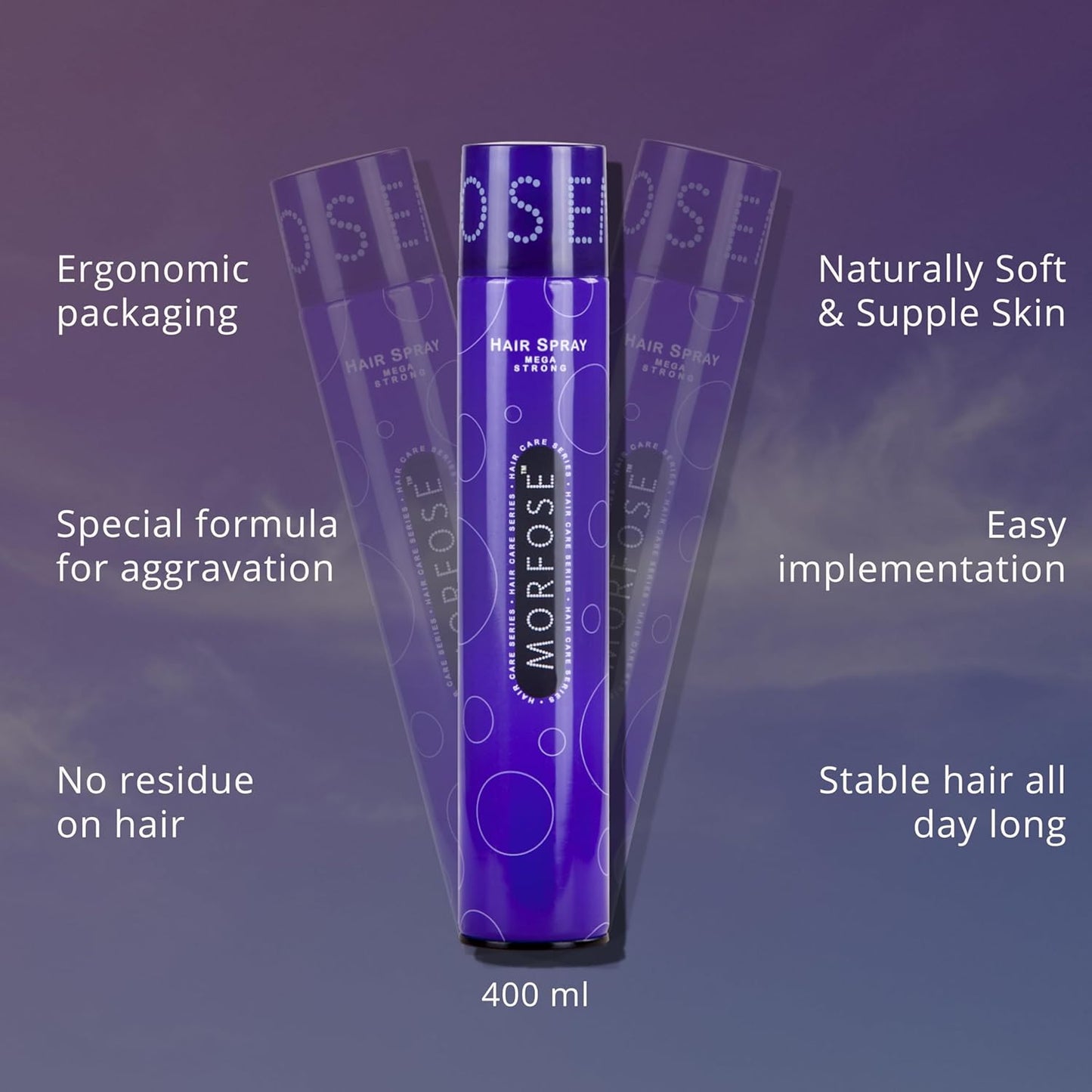 💨 MORFOSE PROFESSIONAL MEGA STRONG HAIR SPRAY 13.5OZ (MHSMS)