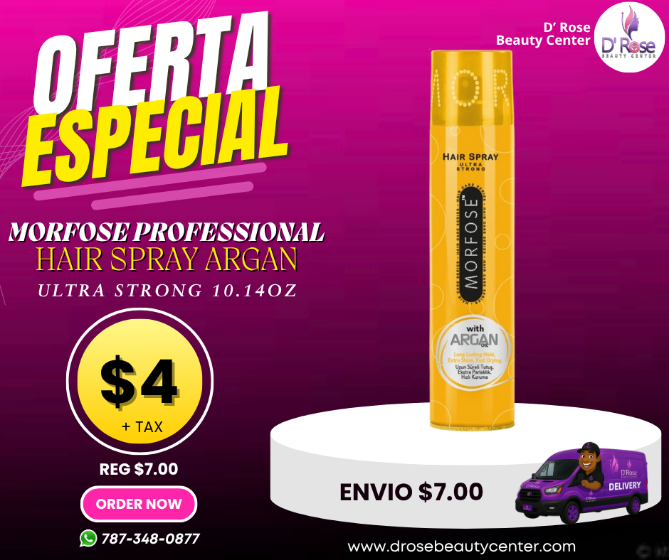 💨 MORFOSE PROFESSIONAL ULTRA STRONG HAIR SPRAY CON ACEITE DE ARGÁN 10.14OZ (MHSUSA)