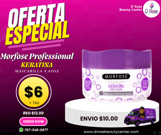 Morfose Professional Keratina Mascarilla 8.45oz – Nutrición y Reparación Profunda