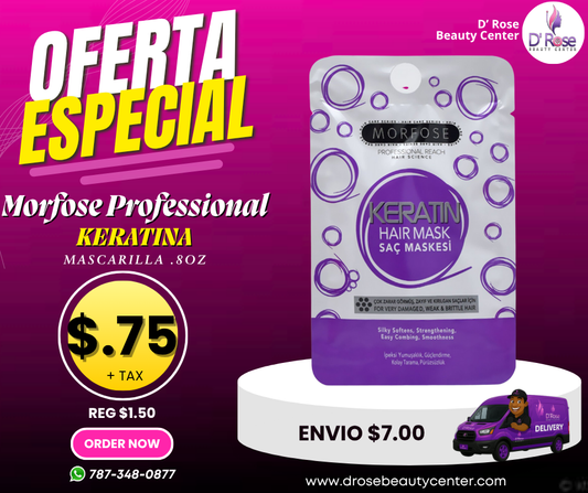 Morfose Professional Keratina Mascarilla .8oz – Reparación y Nutrición Profunda