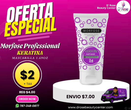 Morfose Professional Keratina Mascarilla 1.69oz – Reparación y Suavidad Profunda