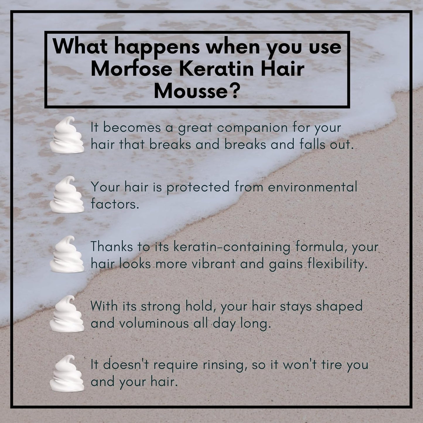 MORFOSE PROFESSIONAL KERATINA HAIR MOUSSE 6.76OZ MKHM