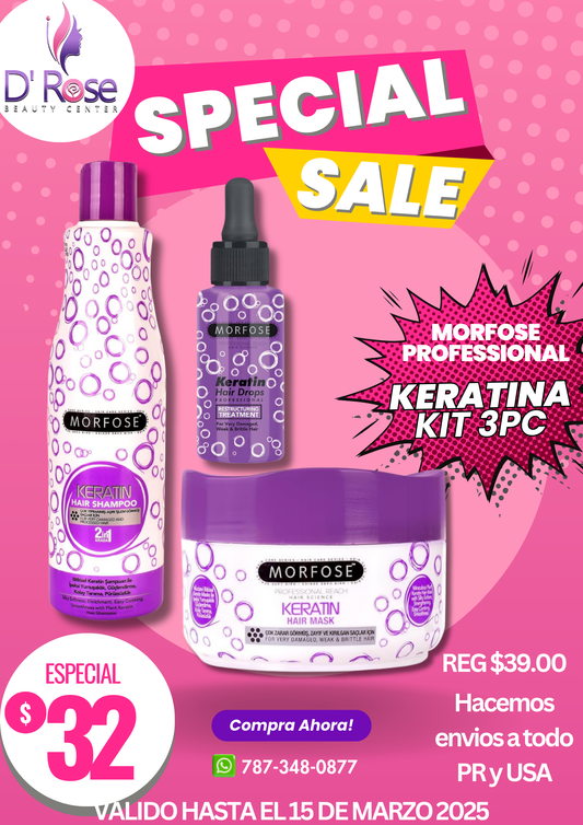 MORFOSE PROFESSIONAL KERATINA KIT 3PC MKK3