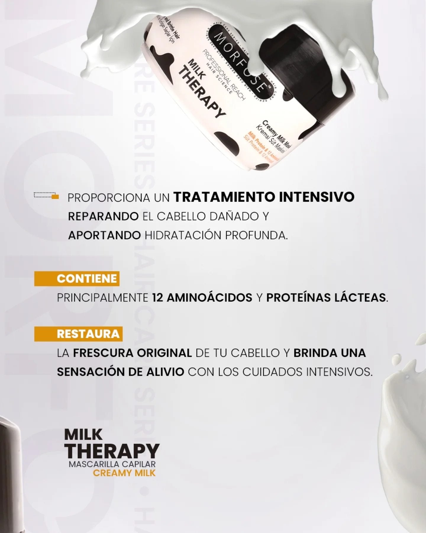 MORFOSE PROFESSIONAL MILK THERAPY MASCARILLA 8.45OZ (MMTHM250)