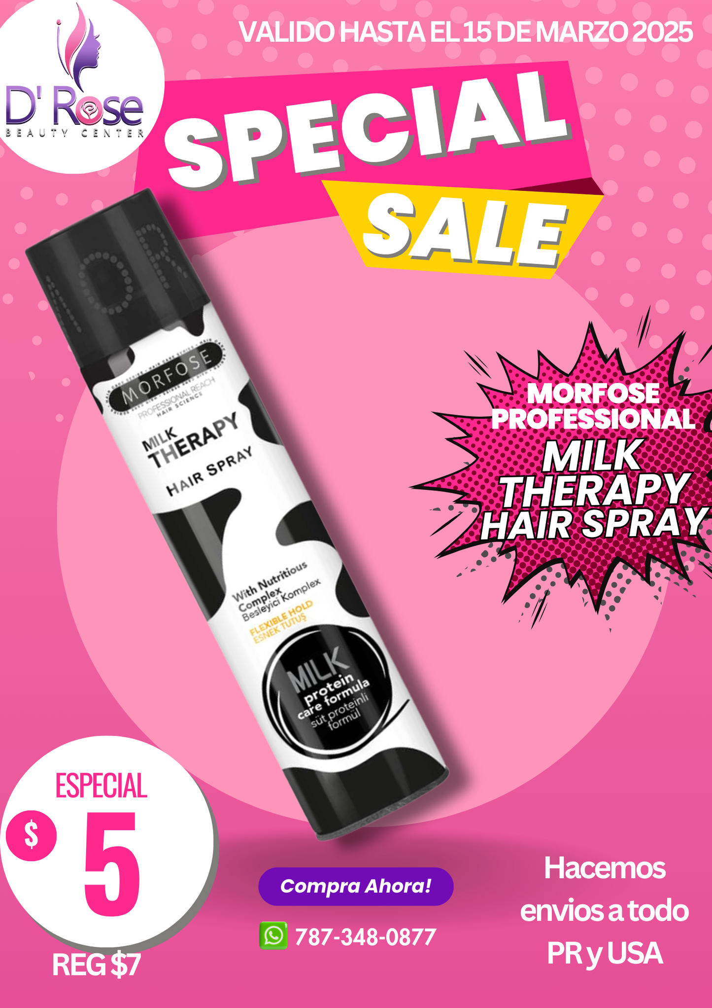 MORFOSE PROFESSIONAL MILK THERAPY HAIR SPRAY10.14OZ MMTHS