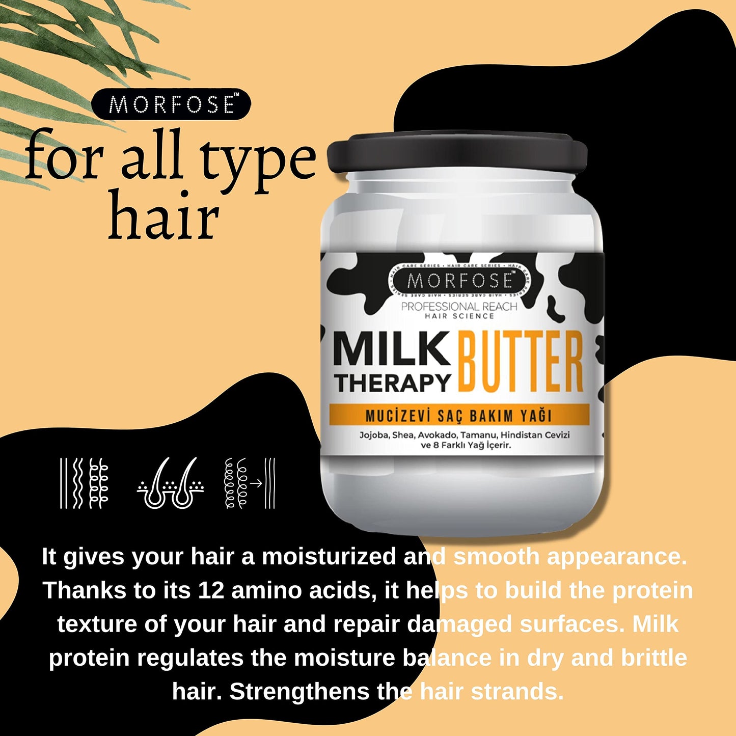 🌟 MORFOSE PROFESSIONAL MILK THERAPY MILK BUTTER TREATMENT 6.76OZ (MMTMB)