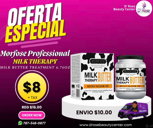 🌟 MORFOSE PROFESSIONAL MILK THERAPY MILK BUTTER TREATMENT 6.76OZ (MMTMB)