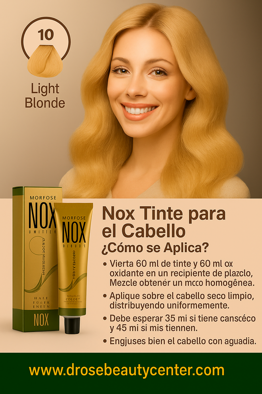 MORFOSE NOX 10 LIGHT BLONDE Crema de Coloración Profesional 60ml