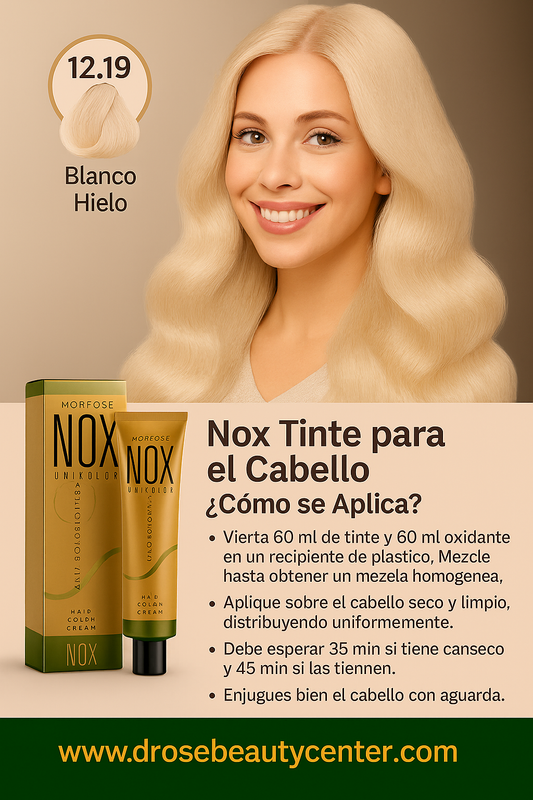 MORFOSE NOX 12.19 ICE WHITE – Crema de Coloración Profesional 60ml