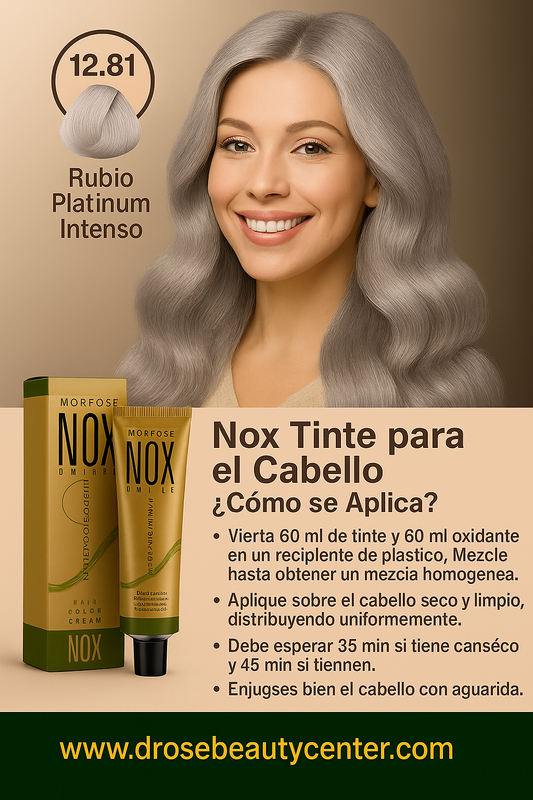 MORFOSE NOX 12.81 INTENSE ASH PLATINUM Crema de Coloración Profesional 60ml