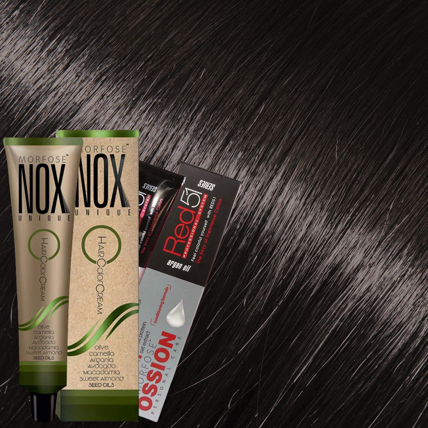 MORFOSE NOX 3 DARK BROWN – Crema de Coloración Profesional 2.11 OZ