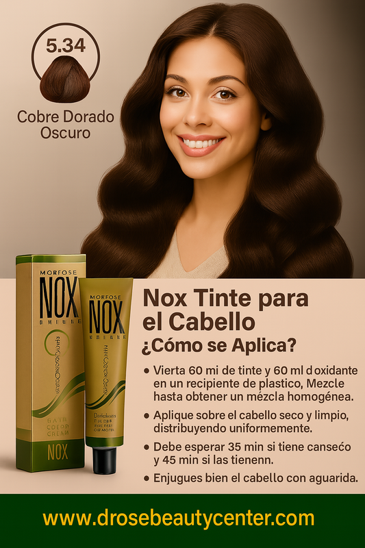 MORFOSE NOX 5.34 DARK DORE COPPER – Crema de Coloración Profesional 2.11 OZ