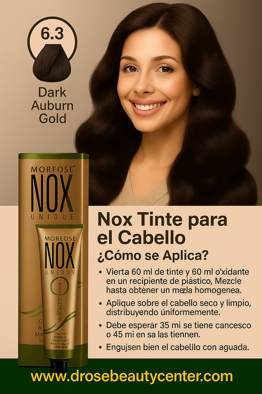 MORFOSE NOX 6.3 DARK AUBURN DORÉ Crema de Coloración Profesional – 2.11 OZ (60 ml)