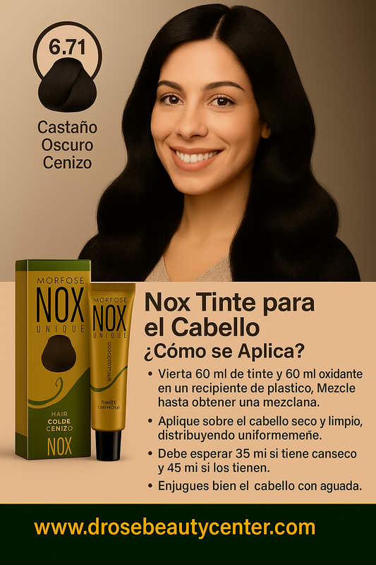 MORFOSE NOX 6.71 DARK ASH BROWN – Crema de Coloración Profesional 60ml