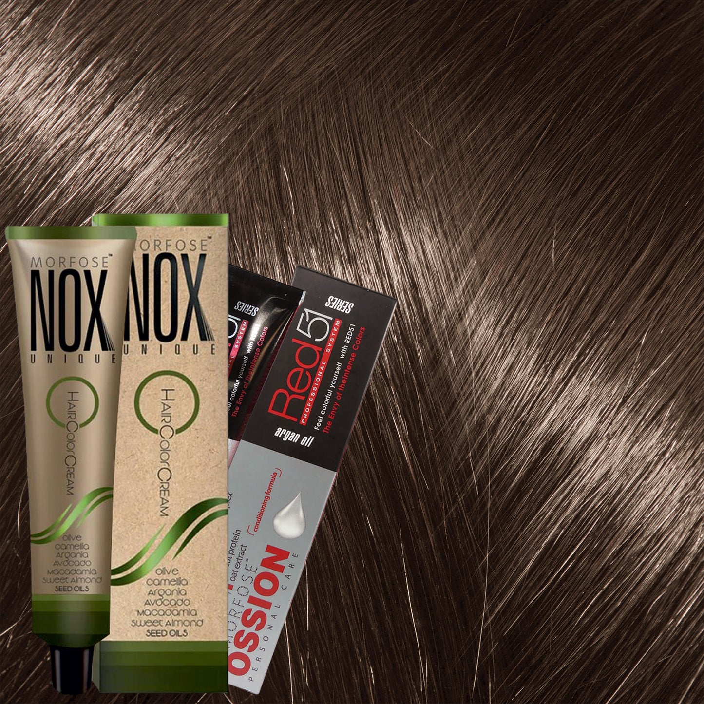 MORFOSE NOX 6.77 DARK AUBURN INTENSE BROWN Crema de Coloración Profesional – 2.11 OZ (60 ml)
