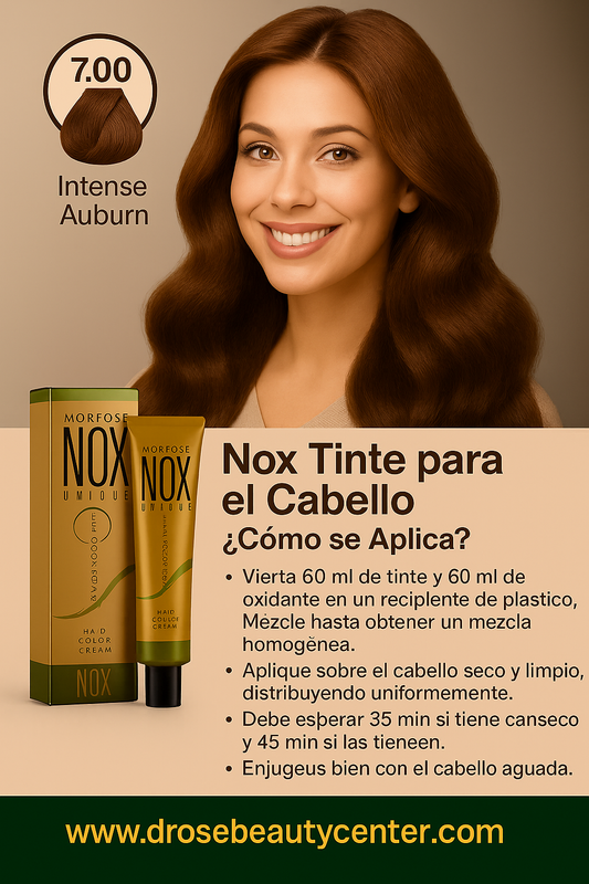 MORFOSE NOX 7.00 INTENSE AUBURN Crema de Coloración Profesional – 2.11 OZ (60 ml)