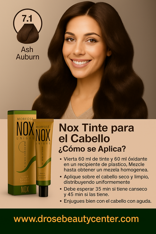 MORFOSE NOX 7.1 ASH AUBURN Crema de Coloración Profesional – 2.11 OZ (60 ml)