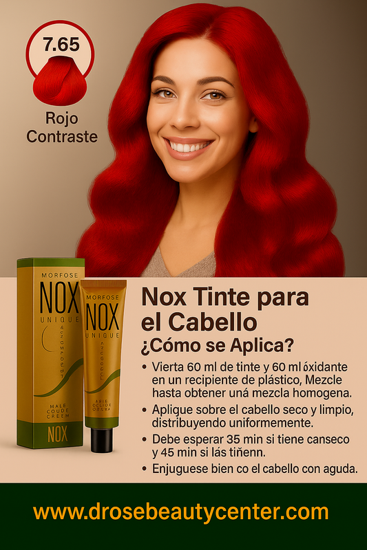 MORFOSE NOX 7.65 CONTRAST RED – Crema de Coloración Profesional 60ml