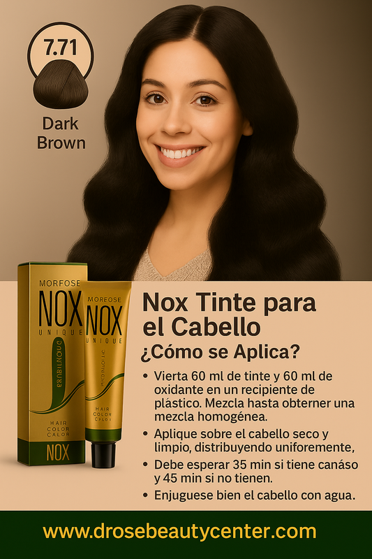 MORFOSE NOX 7.71 NATURAL ASH BROWN – Crema de Coloración Profesional 60ml