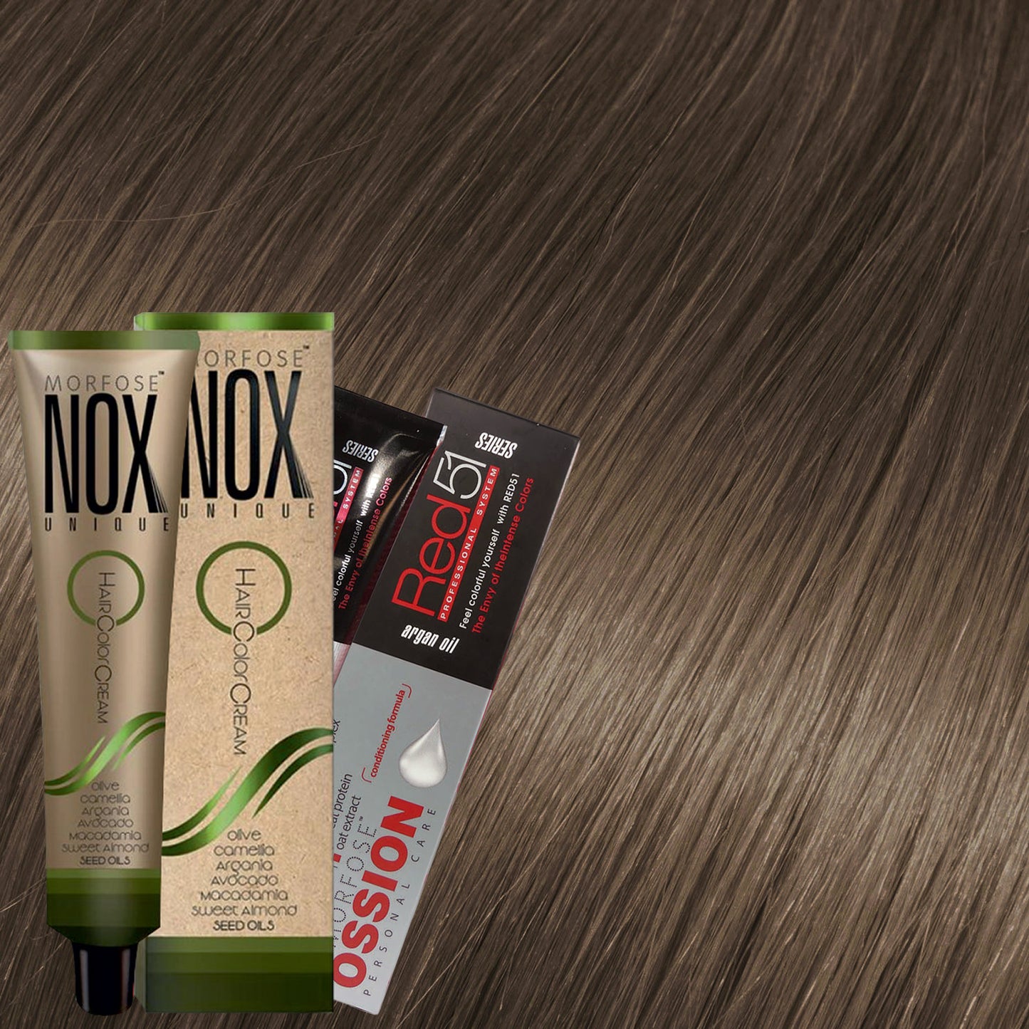 MORFOSE NOX 8.1 LIGHT ASH AUBURN | Crema de Coloración Profesional 60ml