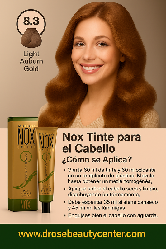 MORFOSE NOX 8.3 LIGHT AUBURN DORÉ | Crema de Coloración Profesional 60ml