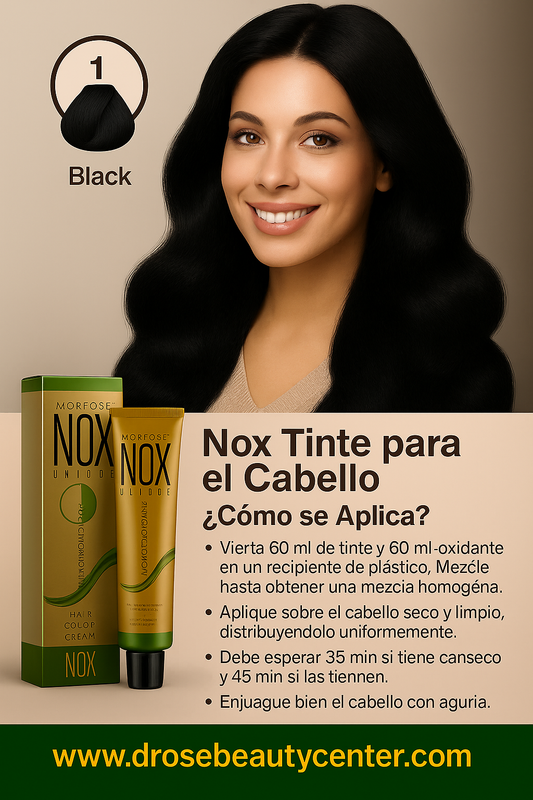 MORFOSE NOX 1 NEGRO – Crema de Coloración Profesional 2.11 OZ