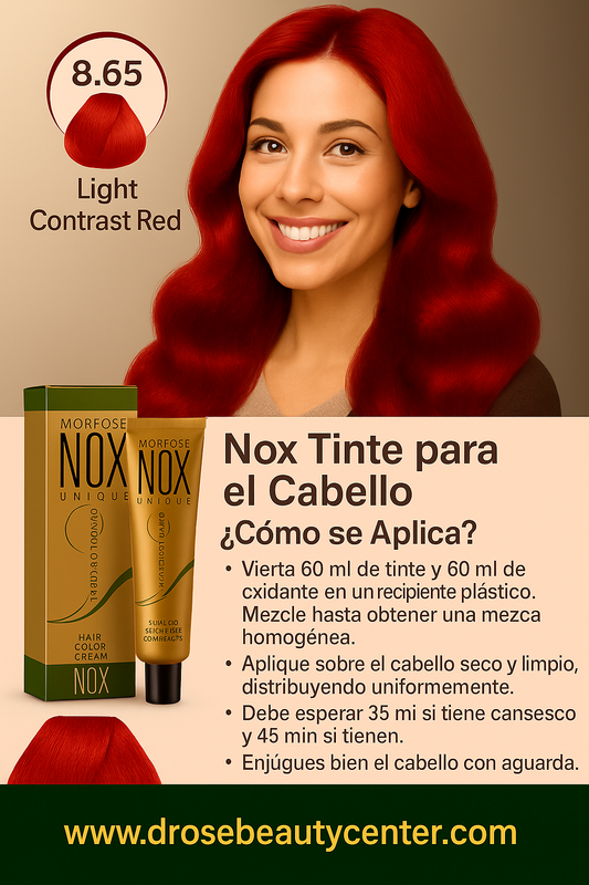 MORFOSE NOX 8.65 LIGHT CONTRAST RED – Tinte Profesional 60ml
