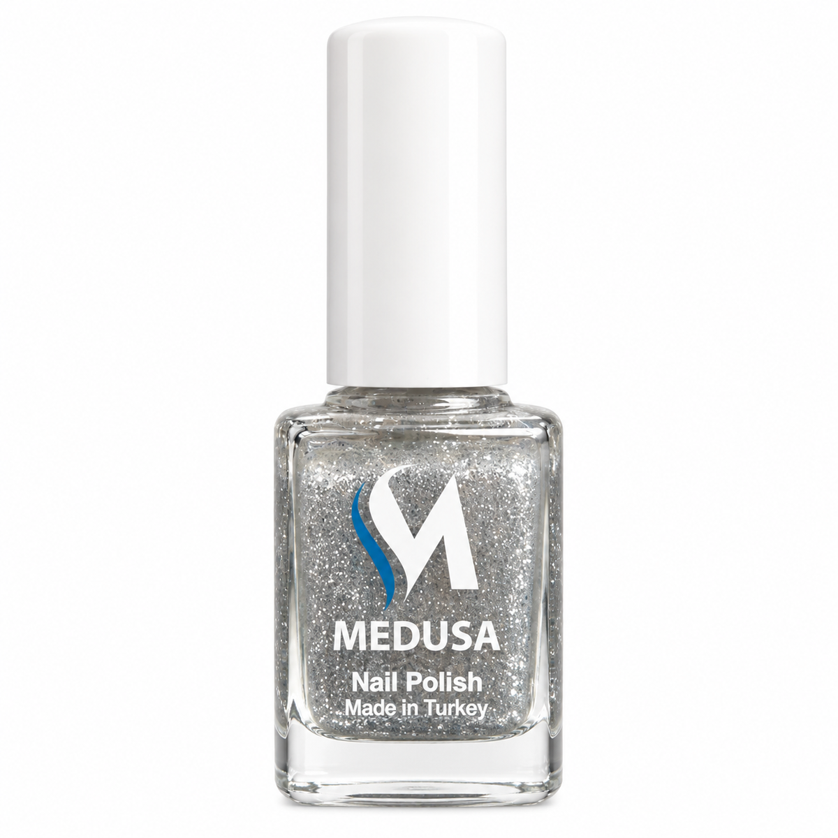 Medusa Esmalte Plateado Glitter MNP10 0.37 oz