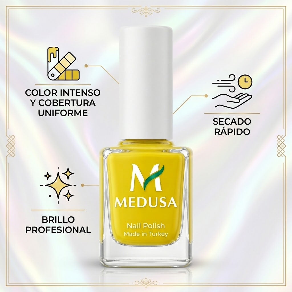 Esmalte Amarillo Medusa Nail Polish MNP112 0.37 oz
