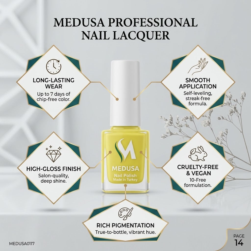 Esmalte Amarillo Medusa Nail Polish MNP112 0.37 oz