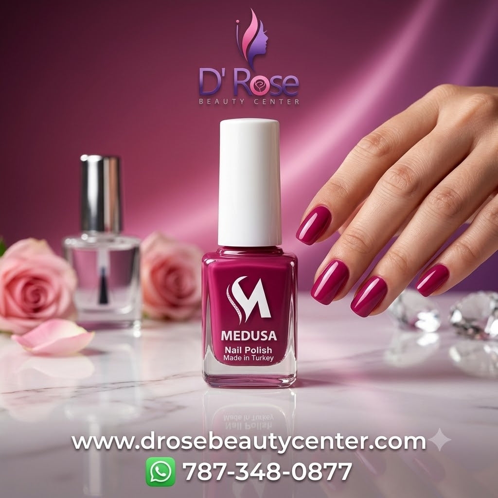 Medusa Nail Polish #123 Esmalte Borgoña Brillante para Uñas